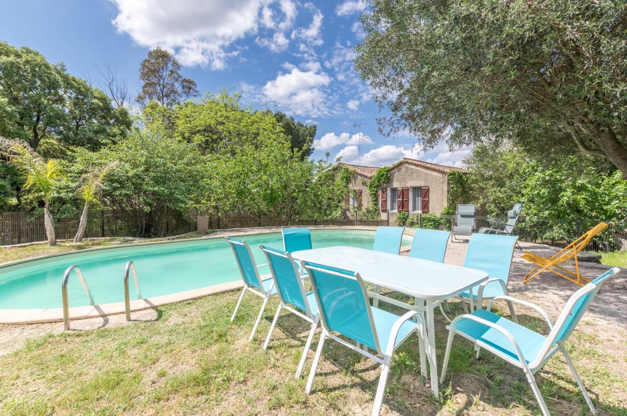 Maison Avec Piscine Location De Vacances Ferme Pedagogique Du Dolmen Le Pouget Zewnętrze zdjęcie